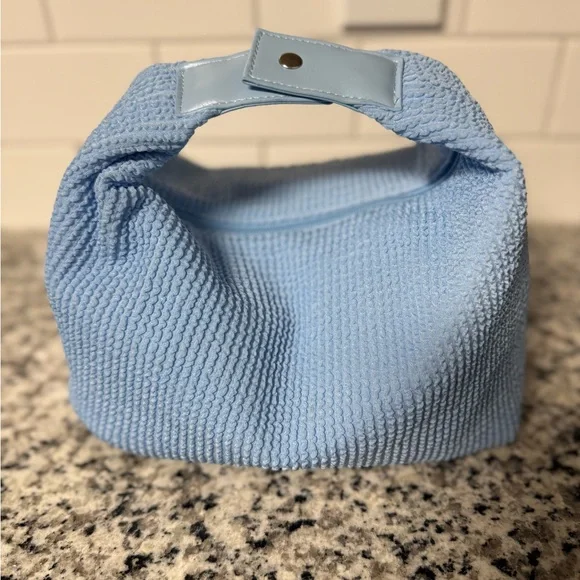Kate Spade Make-up/accessory Textured Blue Bag - Picture 2 of 5
